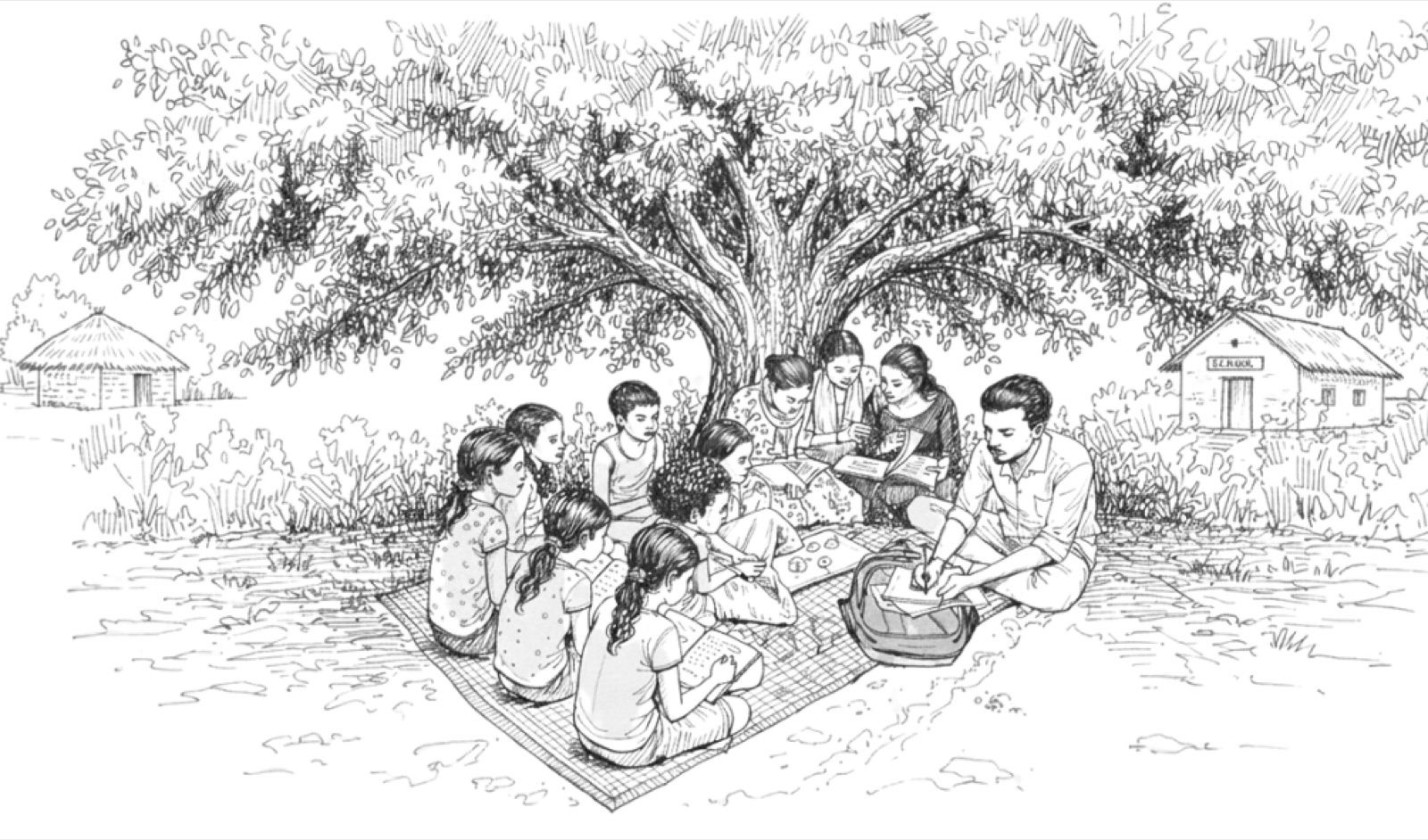 Illustration of the Vidyodaya 2.0 vision for Adivasi education